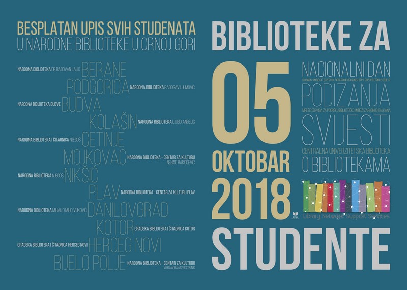 Plakat BIBLIOTEKE ZA STUDENTE